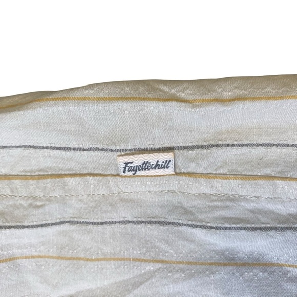 FayetteChill Cream Striped Button Down, M - Picture 5 of 9